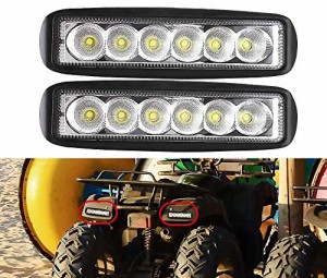 X-STYLE LEDワークライト 18W フォグランプ 狭角 6連 LED 高輝度 作業灯 防水・防塵・長寿命・防振・耐衝撃 汎用 車外灯 農業機械 現場作