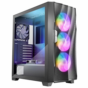 ANTEC Antec、ARGBファン、強化ガラスパネル搭載 冷却型ミドルタワーPCケース「DF700 FLUX」