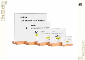 SVIAO サインホルダー メニュースタンド 透明アクリル POPスタンド フォトフレーム T型/L型両用 広告 写真 カード立て 横置き (A4)