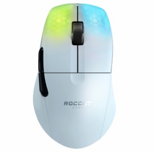 ROCCAT ゲーミングマウス Kone Pro Air ワイヤレス 2.4GHz/Bluetooth ホワイト/白 光学式/19K/オプティカルスイッチ/サイドボタン/軽量75