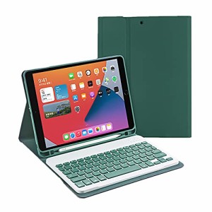 2021新色 お洒落 iPad 2021 第9世代 10.2インチキーボード ケース 軽量 薄型 Bluetooth キーボード カラーキー iPad 第7世代 8世代 iPad 