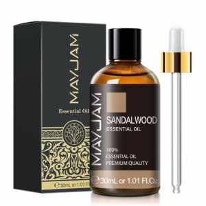 MAYJAM サンダルウッド エッセンシャルオイル 30ml アロマオイル 精油 天然100% プレゼント 初心者