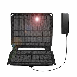 FlexSolar ソーラーパネル 10W USB出力ポート 5v 2a 小型 折りたたみ式 単結晶セル IP67 防水 停電/災害/旅行/アウトドア用 台風対策 防