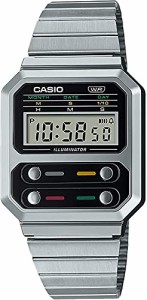 [カシオ] CASIO デジタル 腕時計 復刻デザイン A100WE-1A メンズ 海外モデル シルバー [並行輸入品]