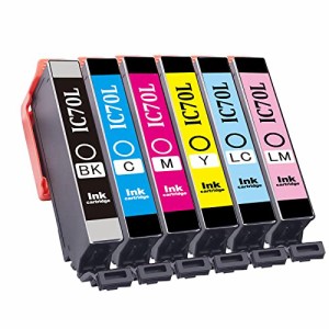 Epson用 エプソン IC6CL70L インクカートリッジ 6色セット さくらんぼ インク 対応機種：EP-306 EP-706A EP-805A EP-805AW EP-806AR EP-8