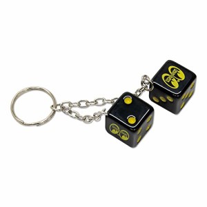 MOONEYES MOON Twin Dice Keyring ムーンアイズ ムーン トゥイン ダイス キーリング キーホルダー MKR187 BK ブラック おしゃれ アメリカ