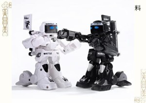DEERC おもちゃ ロボット 対戦ロボットセット バトル 電動ロボット ボクシング 対戦型 体感操作 体験リモコン 多機能 ラジコン 男の子 子