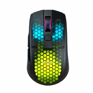 ROCCAT ゲーミングマウス Burst Pro Air ワイヤレス 2.4GHz/Bluetooth ブラック/黒 光学式/19K/オプティカルスイッチ/サイドボタン/軽量8