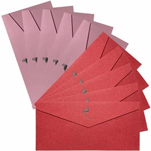 封筒 レターセット 2色/16枚セット 洋封筒 招待状 封筒 ピンク 赤 封筒 横 赤い封筒 封筒 赤 封筒 アンティーク レトロ 手紙 封筒 おしゃ