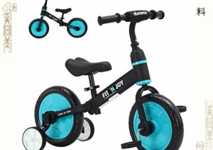 UBRAVOO Fit ’n Joy キッズバイク 初心者向け ペダル無し自転車 ランニングバイク 2歳-5歳 4in1 補助輪 ペダル後付け ワンタッチ組立 サ