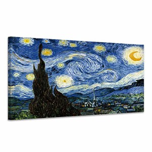 ゴッホ アートパネル 星月夜 絵画 ポスター 複製画 壁掛けアート 月夜 風景画 ポスター 抽象画 玄関 寝室 玄関 飾り 装飾画 木枠付きの完