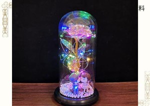 枯れない花 バラ造花 LEDライト 電池式 25Kゴールドローズ 薔薇 花束 フラワーライト フラワーギフト バレンタインデー 誕生日 結婚記念