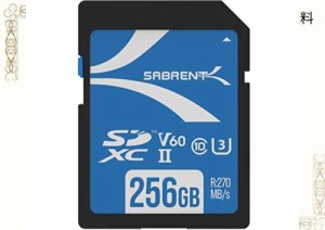 SABRENT 256GB、SDカード V60、UHS-IIメモリーカード、270MB/秒の高速転送、キヤノン、富士フイルム、パナソニック、ニコン、その他のあ