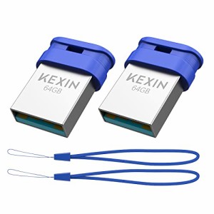KEXIN USBメモリ 64GB USB3.0 二個セットフラッシュドライブ ？70MB/S USBメモリースティック 超小型 軽量 データ転送 防水 防塵 耐衝撃 