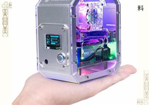 Pironman Raspberry Pi 4 用のケース、Raspberry Pi Mini PC - アルミ合金製タワーケース、タワークーラー、M.2 SATA SSD 拡張ボード、0.