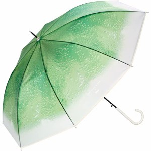 Wpc. 雨傘 ［ビニール傘］旅する喫茶×Wpc.? クリームソーダアンブレラ グリーン 長傘 60cm レディース 大きい さくらんぼのチャーム付き