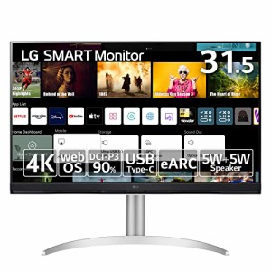 LG スマートモニター / 32SQ730S-W 31.5インチ/作業効率アップ、ビジネス、映画、VOD視聴/ 4K / webOS22搭載 / VA/アンチグレア/AirPlay 