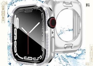 ANYOI 対応 Apple Watch ケース Series 9/8/7 45mm 防水ケース 光沢 ラインストーン一体型360ど度 Apple Watch 保護 カバー ガラスフィル