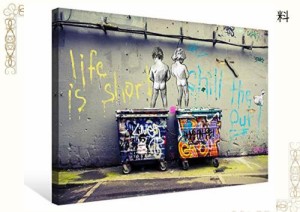 Banksy バンクシー おもらしっ子 ポスター アートパネル 絵画 写真 アートパネル 壁掛け 部屋飾り 背景絵画 美しい贈り物 プレゼント-リ