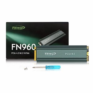 Fikwot FN960 SSD 1TB PCIe Gen4 x4 NVMe 1.4 M.2 2280 R:5000MB/s W:4500MB/s 3D TLC NANDフラッシュ 内蔵SSD ヒートシンク付き PS5動作