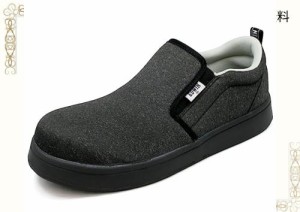 [EDWIN] 安全靴 スリッポン メンズ ローカット 超軽量 作業靴 樹脂先芯 プラ芯 EVA底 つま先保護 スニーカー シンプル esm261 ブラック 2