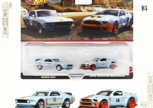 ホットウィール(Hot Wheels) プレミアム 2パック 1969 フォード マスタング BOSS 302 / 2014 カスタム マスタング 【3才~】 HKF58