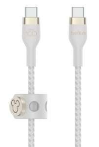 【ディズニー創立100周年限定モデル】Belkin USB-C to USB-C 編組シリコン ケーブル iPhone 15/MacBook/iPad mini/iPad Pro/iPad Air/Gal