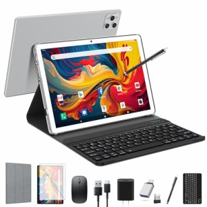 タブレットAndroid 2024新登場 2in1タブレット10インチ WiFi タブレット16GB(8+8)RAM 128GB ROM 1TB拡張 5G+2.4GWiFi 8コアCPU 7000mAhバ