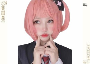 FESHFEN ウィッグ ボブ ショート 姫カット フルウィッグ かつら 姫髪 レディーズ ストレート 自然 ハロウィン 小顔 原宿系 ぱっつん前髪 