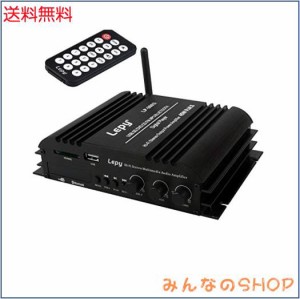 LEPY Bluetooth パワーアンプ小型 45W X 4チャンネル USB/SDカード再生可 Hi-Fiステレオデジタルアンプ 高性能FM 家庭用 カー アンプ 重