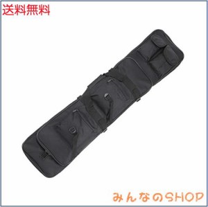 Sutekus ダブル ガンケース ライフルケース サバゲー ナイロン 2WAY ブラック (120cm)