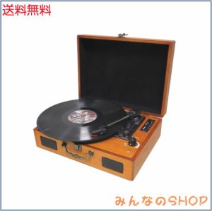 DLITIME 多機能レコードプレーヤー USB/SD対応 録音 BT対応 スピーカー内蔵 33/45/78回転対応 RCA/AUX/イヤホン端子 交換針1本贈り