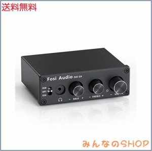 Fosi Audio Q4 DAC ヘッドフォンアンプ 小型 ミニステレオ 24ビット 光デジタル コンパクト ダック ヘッドホンアンプ 192KHz PC-USB/光/