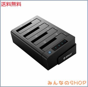 ORICO USB3.0 HDDケース クローン機能付き 2.5 / 3.5インチ SATA HDD/SSD 対応 4ベイ ハードディスクケース 工具不要 10TB*4台対応 電源