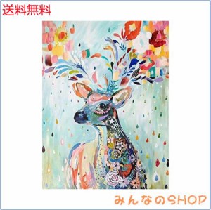 CHengQiSM 1000ピース ジグソーパズル 彩色鹿 パズル 絵画 自然 動物 おしゃれ インテリア プレゼント（70×50cm）