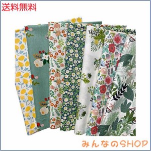 7枚 北欧風 棉生地 可愛い カットクロス ポーチ ぬいぐるみ 手芸用 パッチワーク用 布 セット 46x56cm （小花、サボテン）