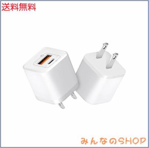 PD充電器 20W 2ポートType-c 急速充電器【USB-C＆USB -A/PD対応/超コンパクトサイズ 】超小型 ACアダプター 軽量 スマホ充電器 iPhone 14