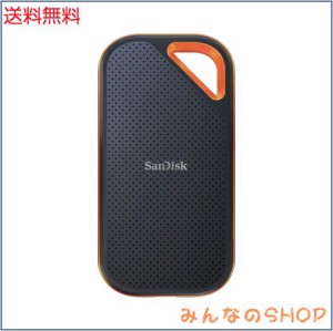 SanDisk SSD 外付け 2TB USB 3.2 Gen 2x2 最大2000MB/秒 防滴防塵 SDSSDE81-2T00-GH25 エクストリームプロ ポータブルSSD V2 メーカー5年