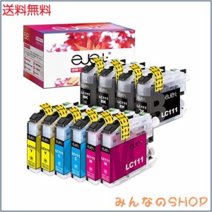 ejet LC111 LC111-4PK ブラザー 用 インク lc111 lc111-4pk *2+lc111bk *2 互換インク brother 用 lc111 4色セット(合計10本) 大容量 プ