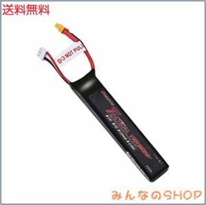 Bos Lipo リポバッテリー7.4V 1100mAh 2S 25C XT30プラグリポバッテリー電動ガン用AKシリーズ