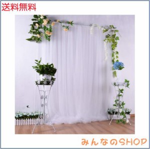 背景布 白 撮影用 布 2層チュール+シルク ふんわり 200×200cm パーティー 記念撮影 結婚式 誕生日 飾り デコレーション DIY 会場の背景 