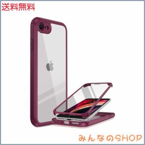 Miracase iPhone SE 第3世代 用 ケース SE3 SE2 第2世代 iPhone 8用スマホケース iPhonese カバー 4.7インチ 9H強化両面ガラス フルカバ