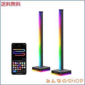 upHere スマートライティングタワー APP操作 卓上RGB雰囲気ライト ヘッドホンスタンド PCゲーム用 スマートLEDライト 組み立て式 USBポー