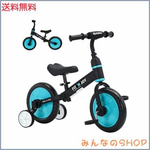 UBRAVOO Fit ’n Joy キッズバイク 初心者向け ペダル無し自転車 ランニングバイク 2歳-5歳 4in1 補助輪 ペダル後付け ワンタッチ組立 サ