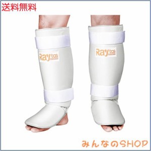 Raytos ベーシックレッグガード レガースボクシング 足サポーター キックボクシング レッグガード すね当て 3cm厚手インナー 衝撃吸収 格