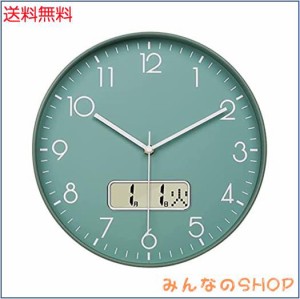 Nbdeal 掛け時計 アナログ おしゃれ 静音 日付 曜日表示 直径30cm 壁掛け 時計 北欧 連続秒針