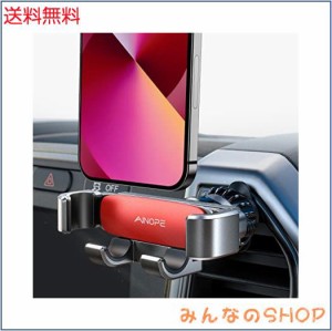 【2023最新進化クリップ＆最強の安定】AINOPE スマホホルダー 車 車載ホルダー 重力式 エアコン吹き出し口 片手操作 スマホスタンド 回転