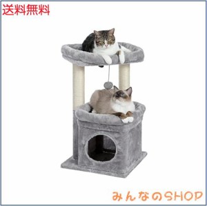 PAWZ Road キャットタワー ミニ 猫タワー 小型 低い 小さめ 据え置き 人気 爪とぎポール 爪研ぎ 麻紐 猫のおもちゃ コンパクト 省スペー