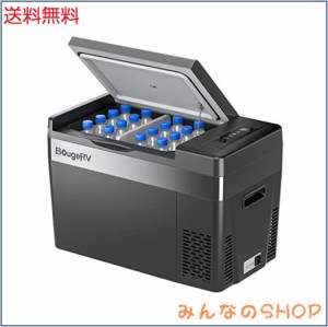 BougeRV 車載用冷蔵庫 28L -22℃〜10℃ コンプレッサー式 DC12V/24V 急速冷凍 省エネ 45W ポータブル冷蔵庫 家庭用 車載用 冷蔵冷凍庫 車