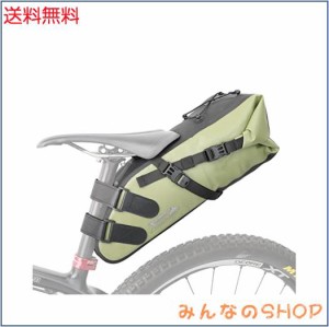 Rhinowalk 自転車サドルバッグ 大容量 10L 防水 PVC加工 自転車用 サイクリングバッグ ロードバイク サドルバック グリーン